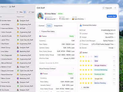 Nest: Staff Details - HR ⏐ Dashboard