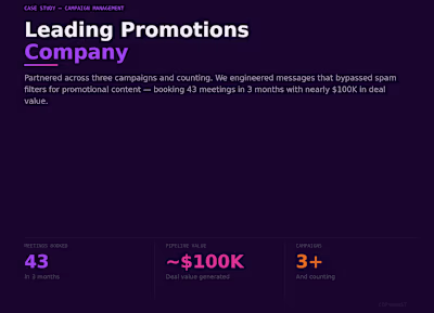 ~$100K in Pipeline in 2