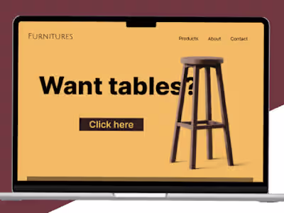 Furniture : Web design
