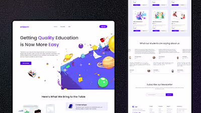 INTERNITY | Ed Tech platform Landing page