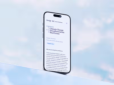 Climate Conference - Landing page design