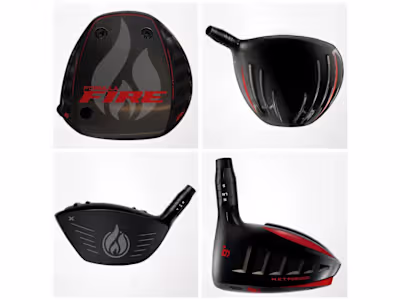 Product Illustrations, Logo | 2021 | Krank Golf FIRE Driver 