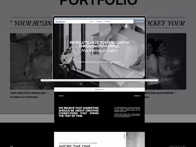 Showit Website design for marketing agency