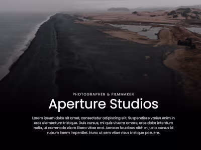 Adaptive markup of the Aperture website.