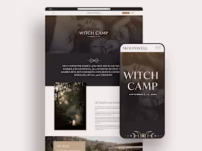 MOONWELL Squarespace Website