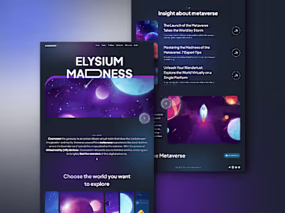 Cosmonet - A Metaverse Platform on Next.Js & FramerMotion
