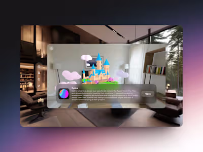 VisionOS based website using Framer