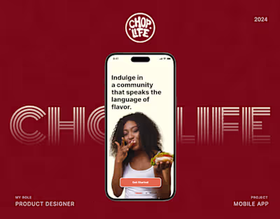 ChopLife mobile App casestudy :: Behance