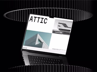 Attic - Brutalist Framer template for Studios