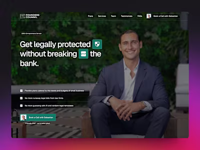 Website for Legal Start-Up: Founder's Counsel
