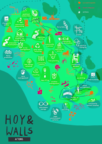 Designing a Playful Map Infographic Series for a Climate Report