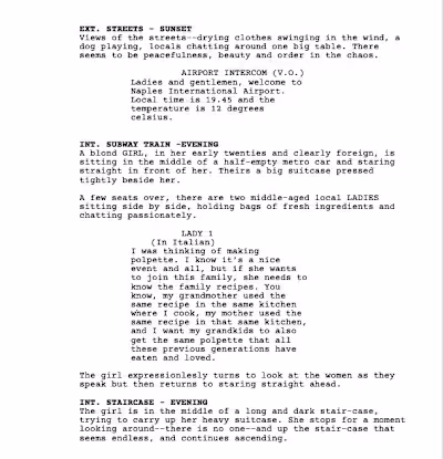 PROOFREADING: Screenwriting