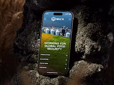 Website for Ukrainian Agricultural Company NIBULON