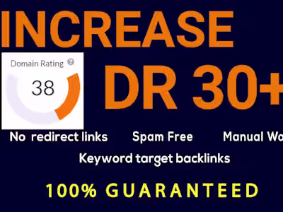 Ahrefs DR 30 Plus of your website safe and guaranteed
