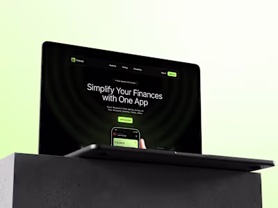 Fintech SaaS Landing Page Design