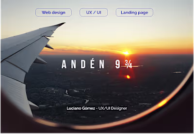 Landing page for travel agency - "ANDÉN 9 ¾" 