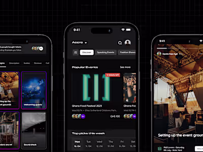 Rave Mobile App UI Design