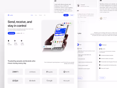 Lumo - Fintech app landing page