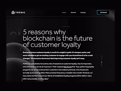 Tronic - Web3 Loyalty & Membership Tech