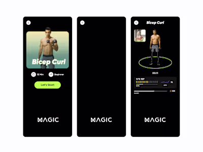 Magic – Workout Mirror UI/UX Prototype