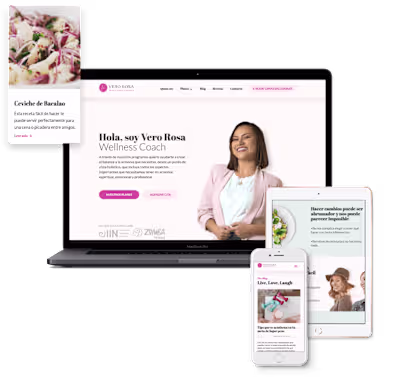 Vero Rosa Wellness Coach | Website Design | Webflow Development