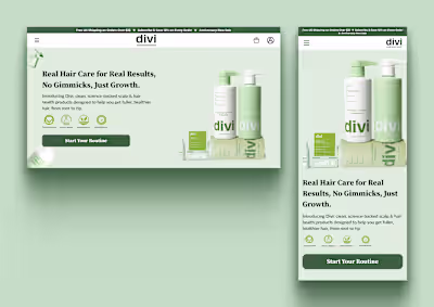 Desktop and Mobile optimized hero