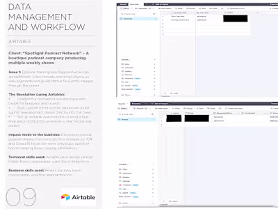 Airtable Data Management & Workflow