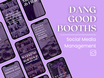 Dang Good Booths | Social Media Management