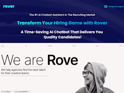 AskRover AI Chatbot Landing Page