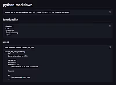 Python markdown to HTML
