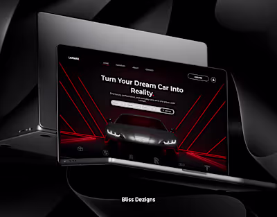 Website Hero Sec - Car Dealer Website UI/UX