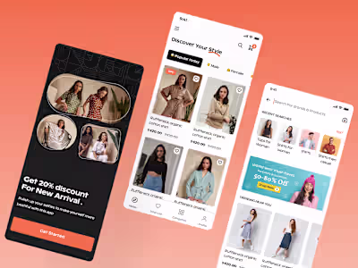Fashion Shop Mobile App UI Screen