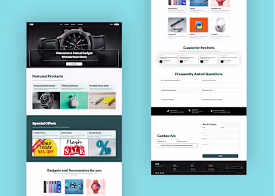 Gadget store: E-Commerce landing page 