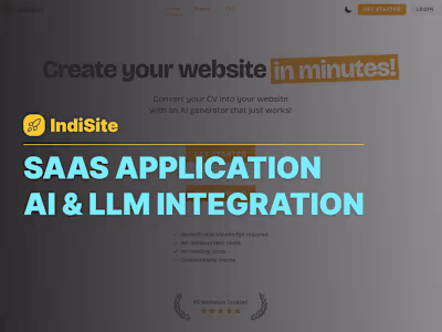 IndiSite | SaaS | AI Integration | AI Training | LLMs