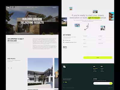 Walt Construction - Landing Page