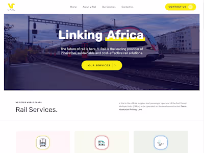 Website Design for Rolling Stock company, V-Rail