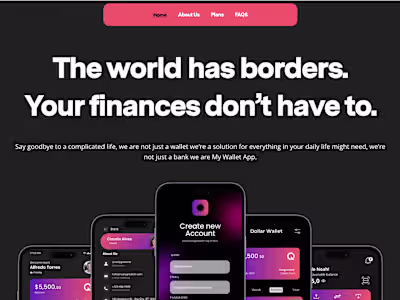 My Wallet - Fintech LANDING PAGE