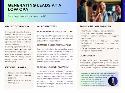 Generating leads at a low CPA