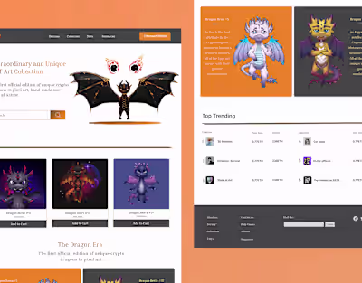 Dragon Den NFT website