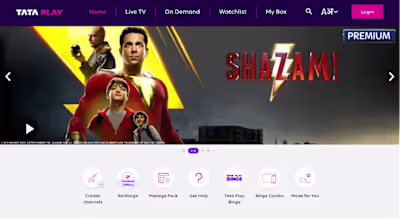 TataSky | Online Streaming Platform