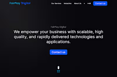 FairPlay Digital Website Redesign