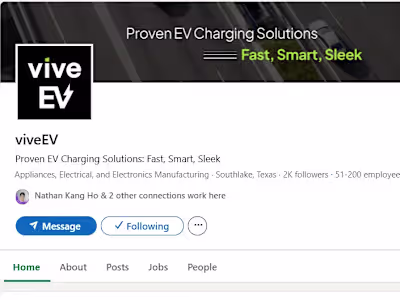 viveEV’s LinkedIn Content & B2B Manager