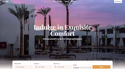 Luxe Suite Hotel Booking System Development