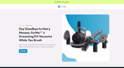 FurMe Grooming Kit Vacuum Product Landing Page