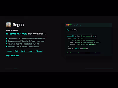 Ragna — Autonomous AI Agent
Not