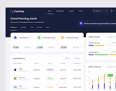 Fastship - Dashboard shiping