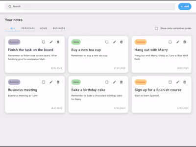 Personal Note App