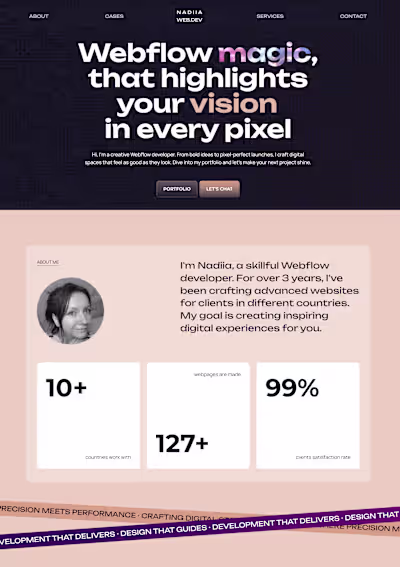 Professional Personal Portfolio & Landing for Web Developer