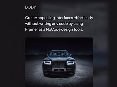Rolls Royce- Framer