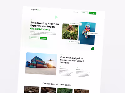 Exportplug Landing Page